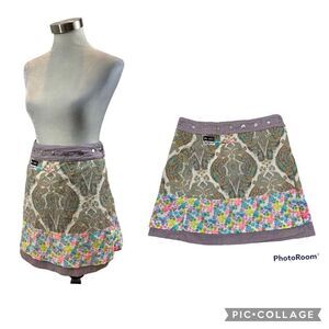 Moshiki Hot Cookie Adjustable Reversible Skirt Mixed Print With Pocket
